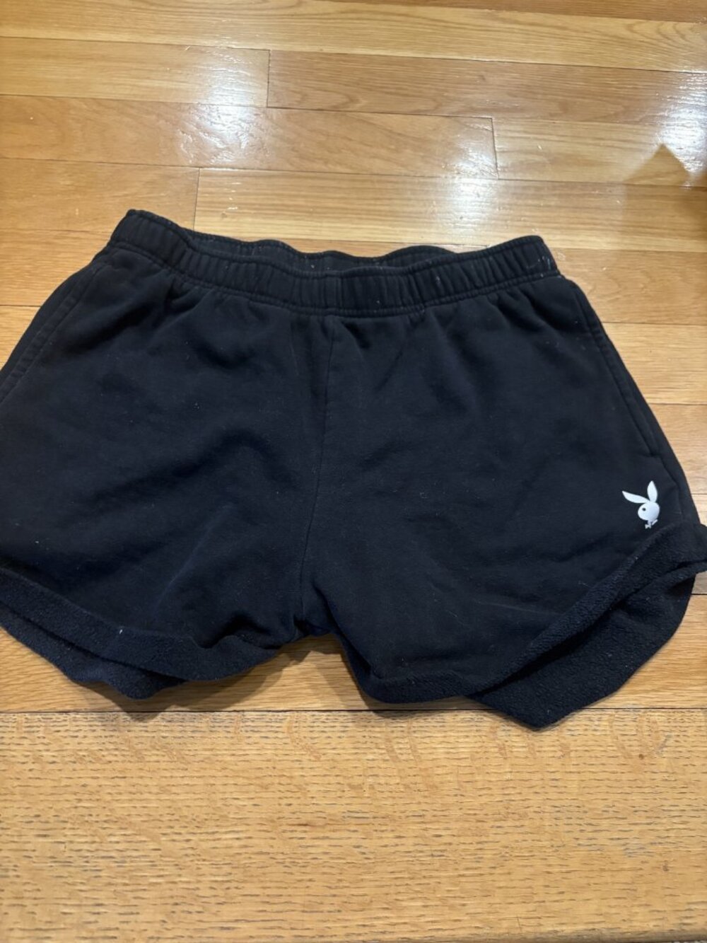 Playboy by pacsun Size Large (L) Playboy by PacSun Women's Black Sweat Shorts Si